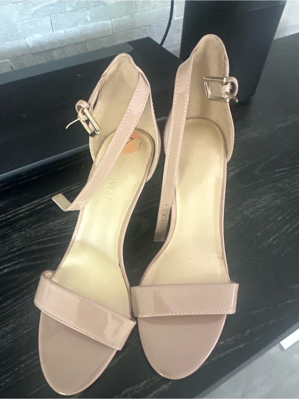 Nine West Nude Ankle-Strap Heels - Women